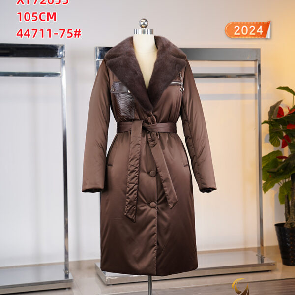 XY72655 Пальто с норка текстель