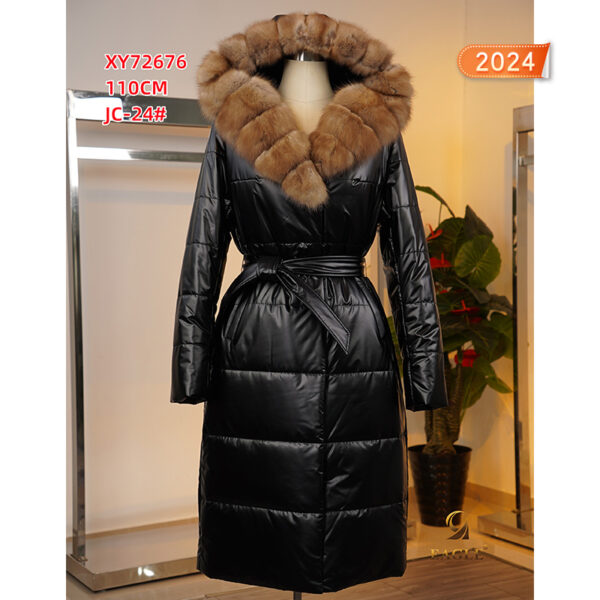 XY72676 Пальто с куница текстель
