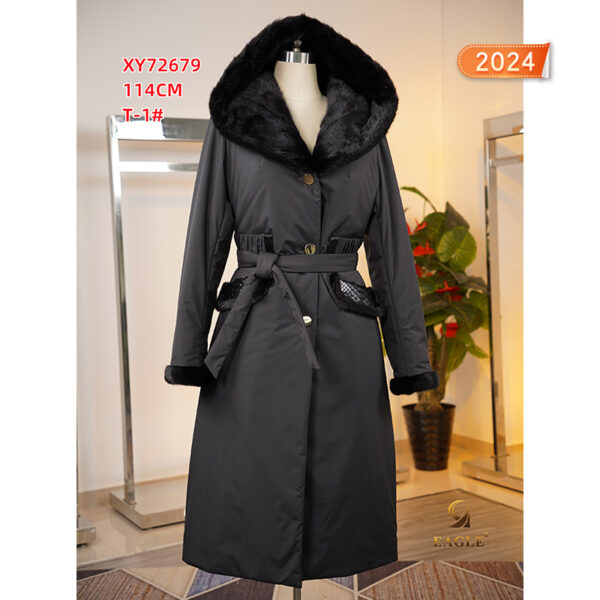 XY72679 Пальто с норка текстель